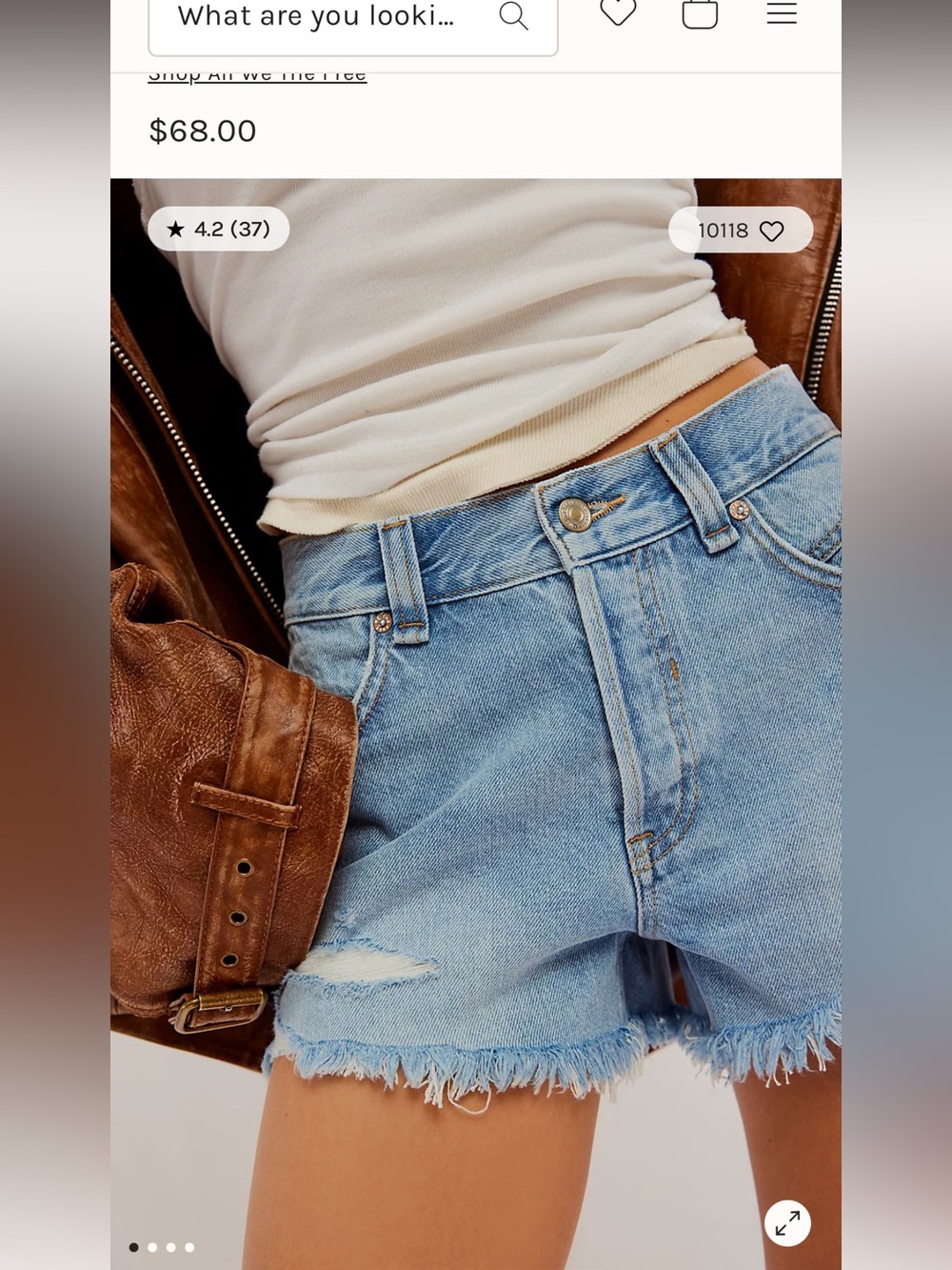 We The Free Light Blue Distressed Denim Cutoff Shorts - Now Or Never Short 27